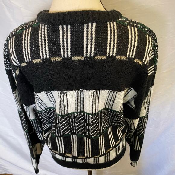 Vintage Poplar Knits Women's Abstract Striped Knit Sweater Medium Made in USA - Picture 8 of 12